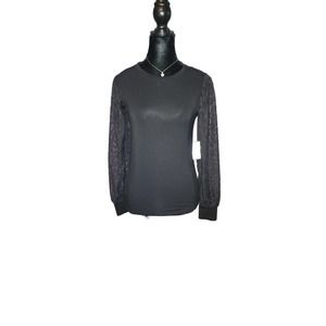 NWT Womand XS Carmen Lace Long Sleeve Blouse